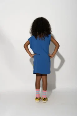 FLOWER PRINT NAVY T-SHIRT DRESS