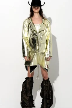 GOLD BIKER JACKET