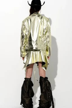 GOLD BIKER JACKET