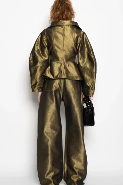 GOLD DENIM POINTY JACKET