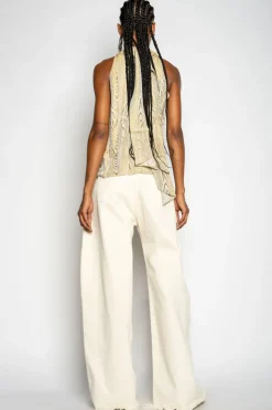 GOLD DRAPED BLOUSE