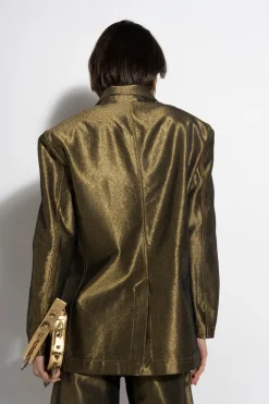 GOLD LUREX OVERSIZED BLAZER