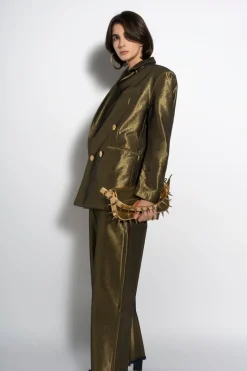 GOLD LUREX OVERSIZED BLAZER