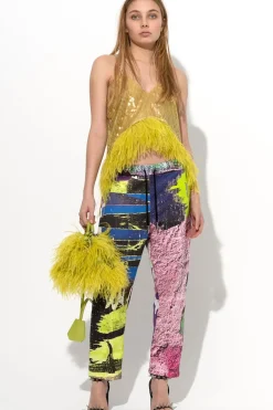 GRAFFITI PRINT FLEECE TROUSERS
