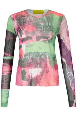 GRAFFITI PRINT MESH TOP
