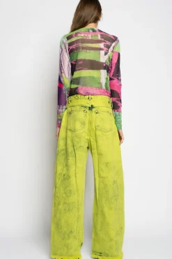 GRAFFITI PRINT MESH TOP