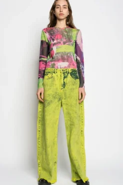 GRAFFITI PRINT MESH TOP