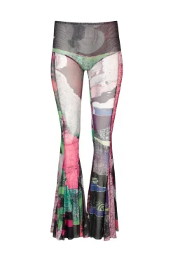 GRAFFITI PRINT MESH TROUSERS