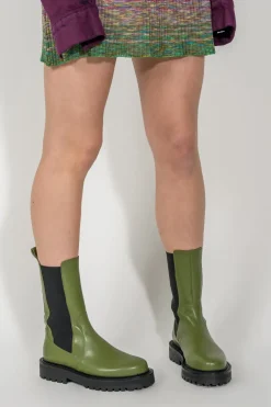 GREEN ARMY ANKLE BOOT