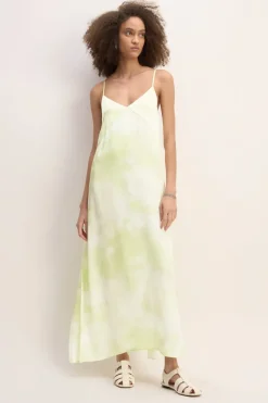 GREEN TIE DYE SLIP DRESS