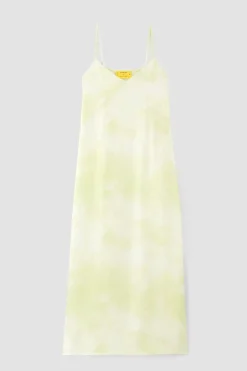 GREEN TIE DYE SLIP DRESS