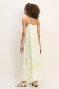 GREEN TIE DYE SLIP DRESS