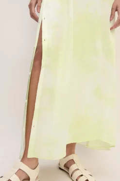 GREEN TIE DYE SLIP DRESS