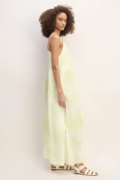 GREEN TIE DYE SLIP DRESS