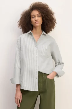 GREY PATCHWORK SHIRT