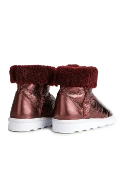LEATHER BOOTS IN BURGUNDY