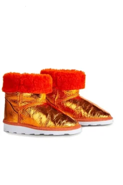 LEATHER BOOTS IN ORANGE