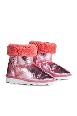 LEATHER BOOTS IN PINK