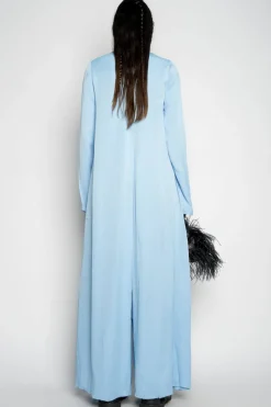 LIGHT BLUE LONG SLEEVE JUMPSUIT
