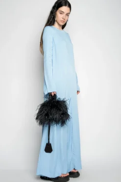 LIGHT BLUE LONG SLEEVE JUMPSUIT