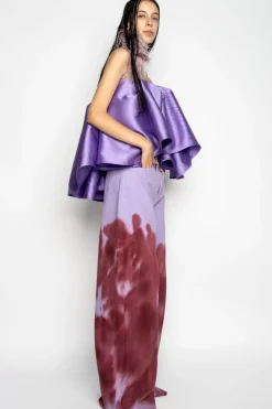 LILAC AND BURGUNDY TIE DYE BOYFRIEND TROUSERS