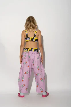 LILAC 3D GLASSES PRINT BALLOON TROUSERS