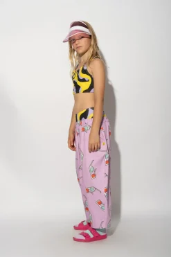 LILAC 3D GLASSES PRINT BALLOON TROUSERS