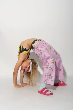 LILAC 3D GLASSES PRINT BALLOON TROUSERS