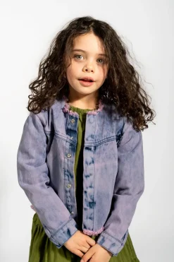 LILAC LOOSE COLLARLESS JACKET