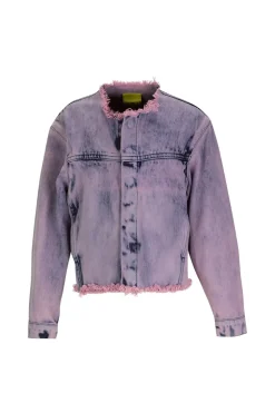 LILAC LOOSE COLLARLESS JACKET
