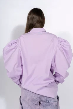 LILAC PUFF SLEEVE SHIRT