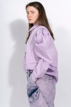 LILAC PUFF SLEEVE SHIRT
