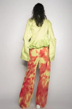 LIME AND RED TIE DYE BOYFRIEND TROUSERS