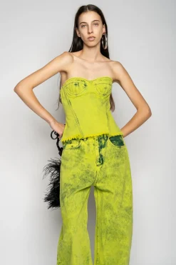 LIME BRA CUP CORSET