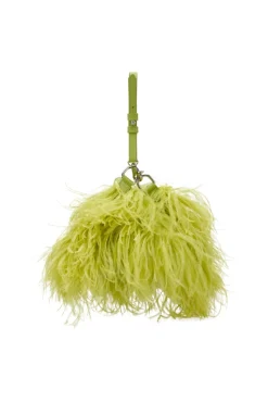 LIME FEATHER BAG