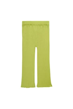 LIME MERINO KNIT TROUSERS