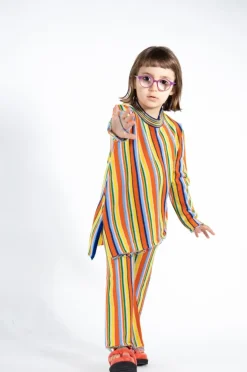 MULTI STRIPE KNIT TROUSERS