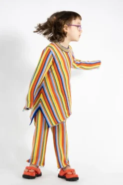 MULTI STRIPE KNIT TROUSERS
