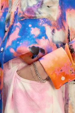 MULTICOLOUR SATIN SHIRT