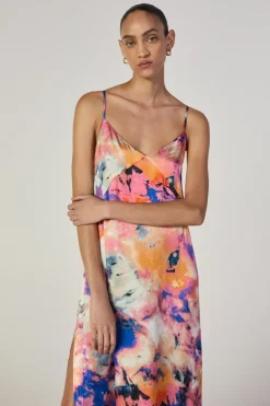 MULTICOLOUR SLIP DRESS