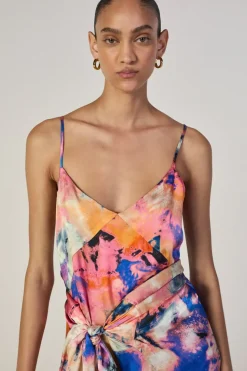 MULTICOLOUR SLIP DRESS