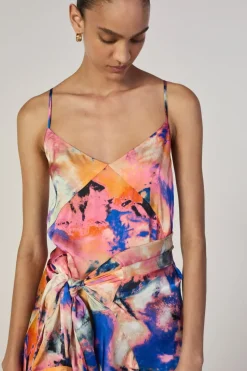 MULTICOLOUR SLIP DRESS