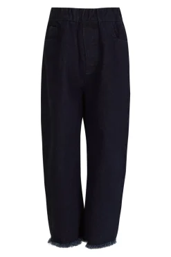 NAVY DENIM BAGGY TROUSERS