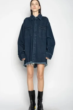 NAVY DENIM OVERSHIRT