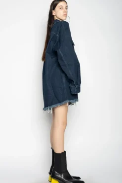 NAVY DENIM OVERSHIRT
