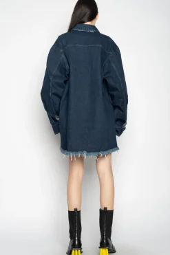 NAVY DENIM OVERSHIRT