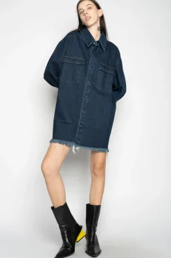 NAVY DENIM OVERSHIRT