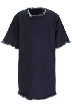 NAVY DENIM OVERSIZED T-SHIRT DRESS