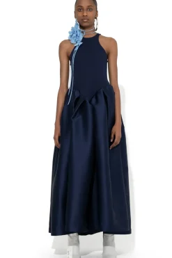NAVY FULL SKIRT TANK TOP DRESS