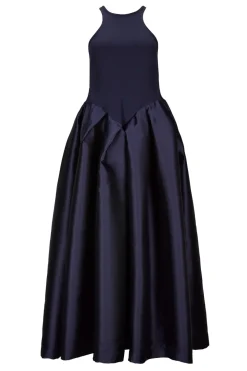 NAVY FULL SKIRT TANK TOP DRESS